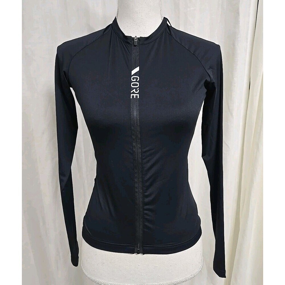 Gorewear Torrent Long Sleeve Jersey Full Zip Thermo Cycling Black Women's Sz S
